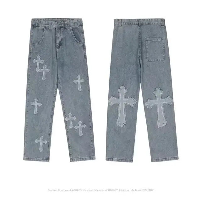 Cross Denim Pants